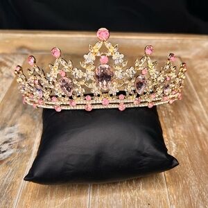 Elegant Pink and Gold Tiara